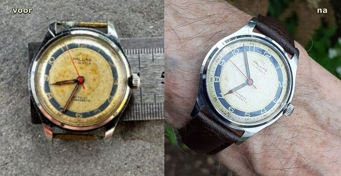 Pallas uit de 50s  voor & na