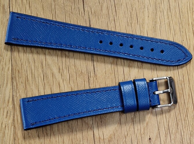 Voorbeeld blauw Saffiano