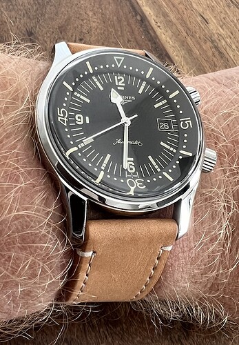 Longines Legend Diver - Café Leather Strap