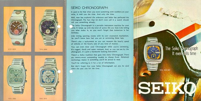 Seiko 6139 and 7016 Chronograph