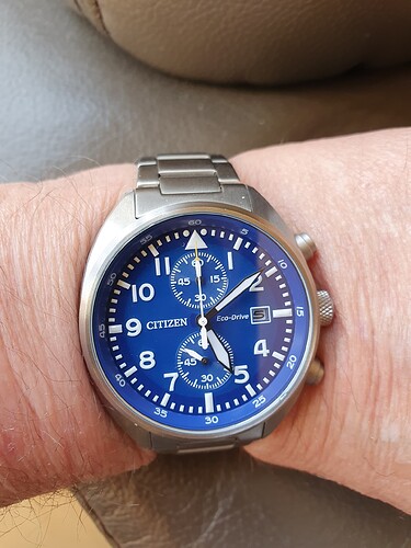Citizen chronograaf 5e blauw