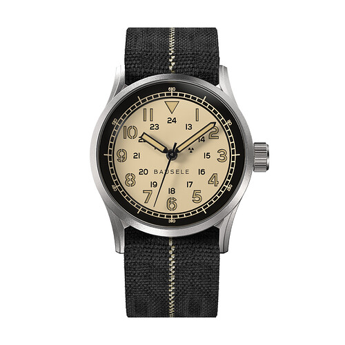 Bausele_ClassicFieldSeries_Beige_Frontview_Meshstrap_HD
