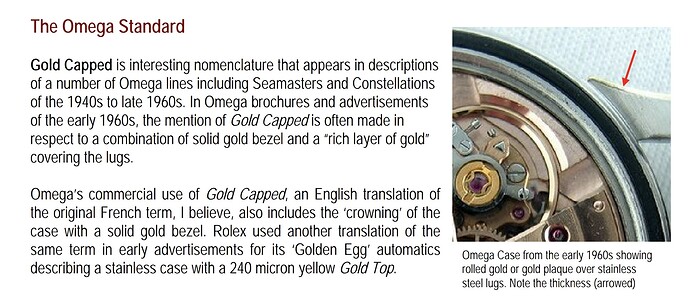 Gold capped