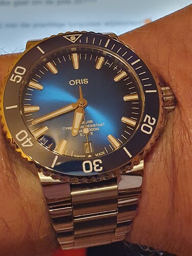 Oris aquis blauw