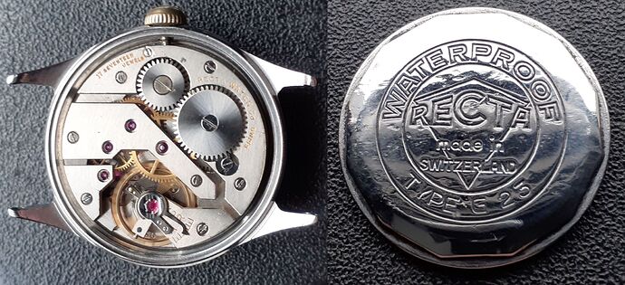 Recta uurwerk en klep