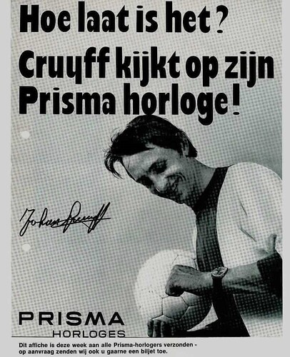 Johan-Cruyff-kijkt-op-zijn-Prisma-horloge