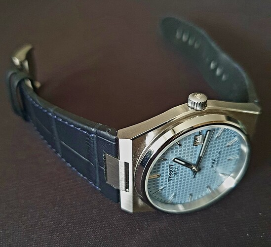 PRX op blauw leer (2)