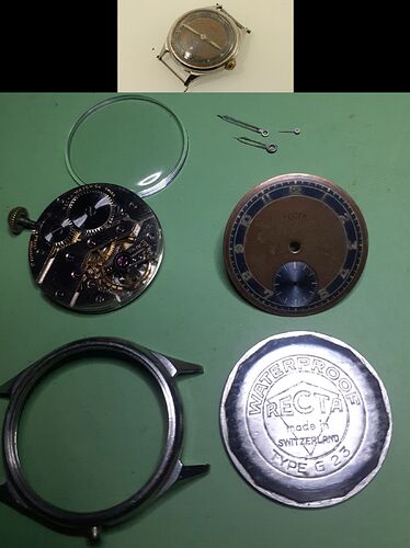 Recta herenhorloge uit de jaren 50 - Renovatieobject